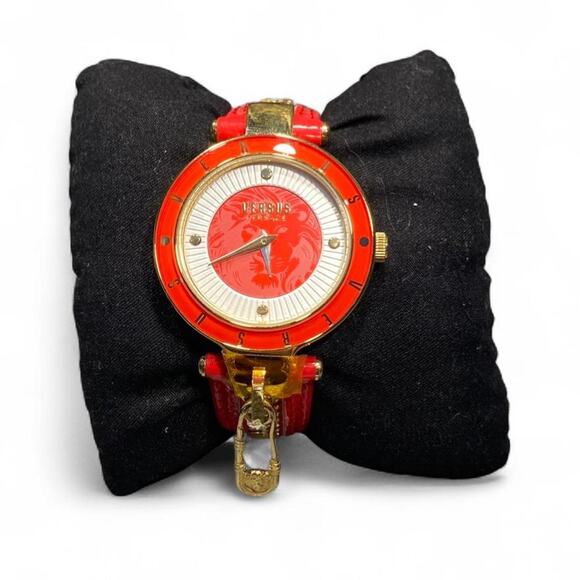 Womens Versace Versus Watch Red Y2K